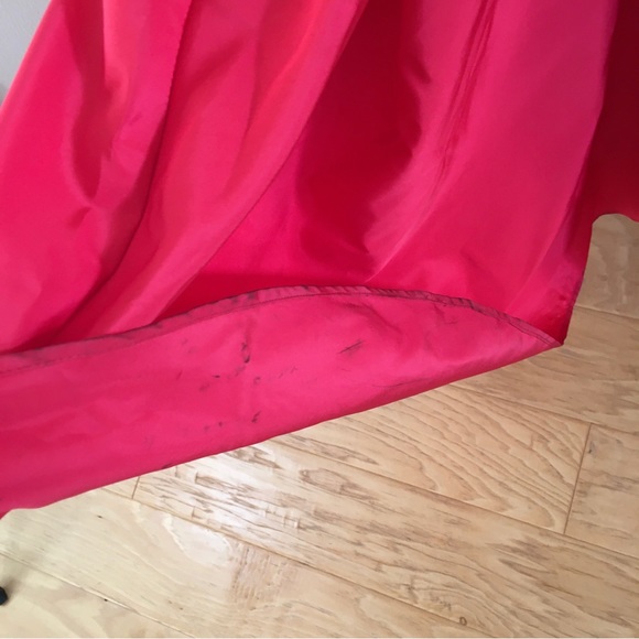 Vintage Mike Benet Formals Red Taffeta Strapless Gown Small Rhinestones - Picture 10 of 10